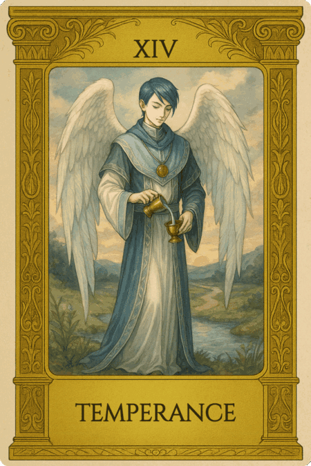 タロットカード「節制(Temperance)」正位置