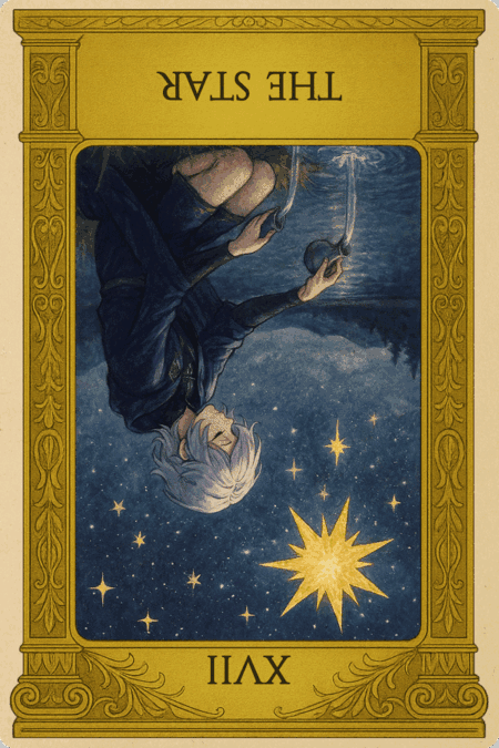 タロットカード「星(The Star)」逆位置