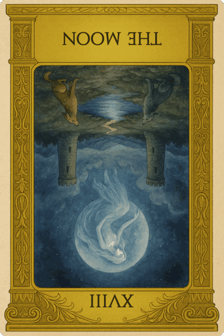 タロットカード「月(The Moon)」逆位置