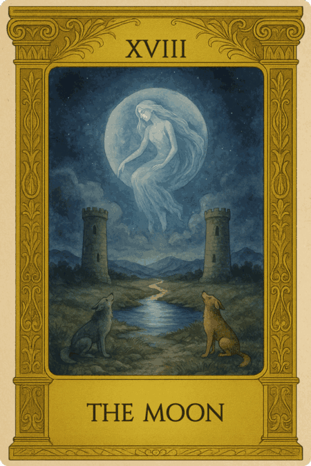 タロットカード「月(The Moon)」正位置