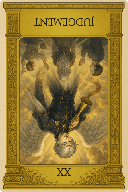 タロットカード「審判(Judgement)」逆位置