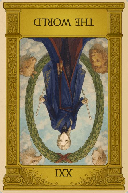 タロットカード「世界(The World)」逆位置